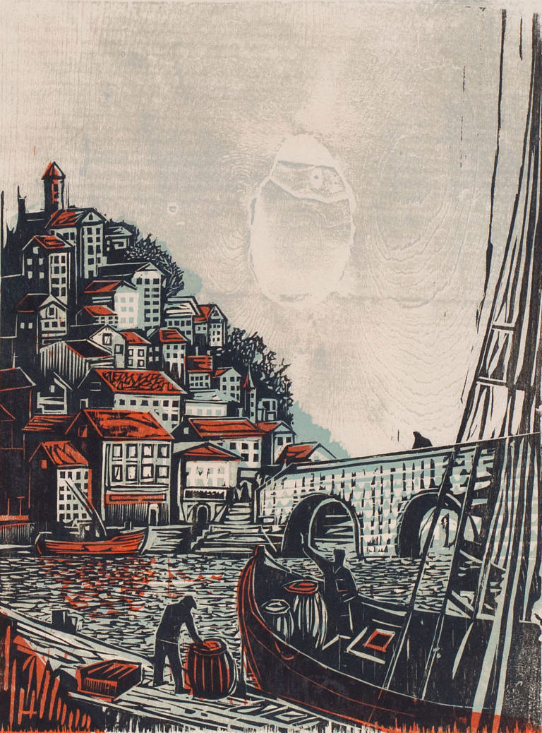 Woodcut by Walter Ferro of Basque Country for The Reporter