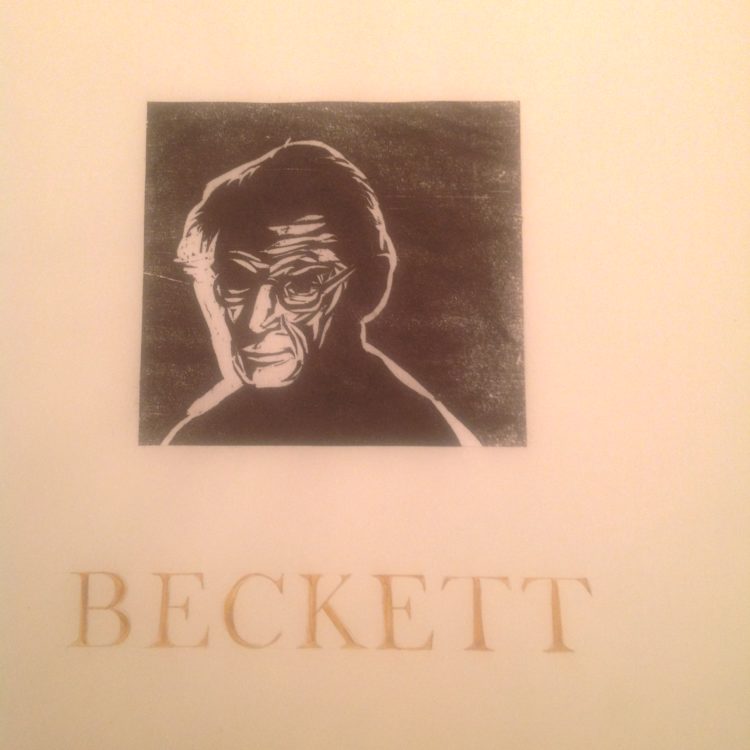 woodcut print by Walter Ferro - Beckett