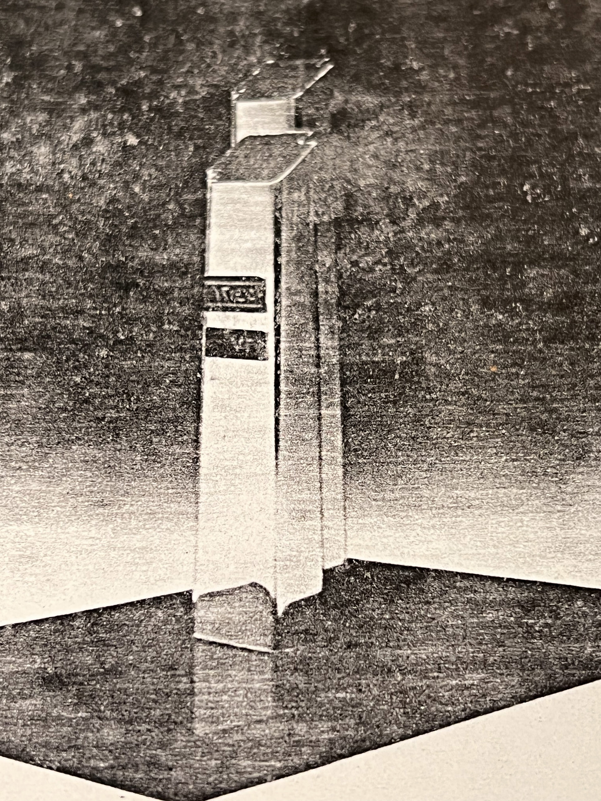 black and white woodcut drawing for The Solar Clock by Walter Ferro