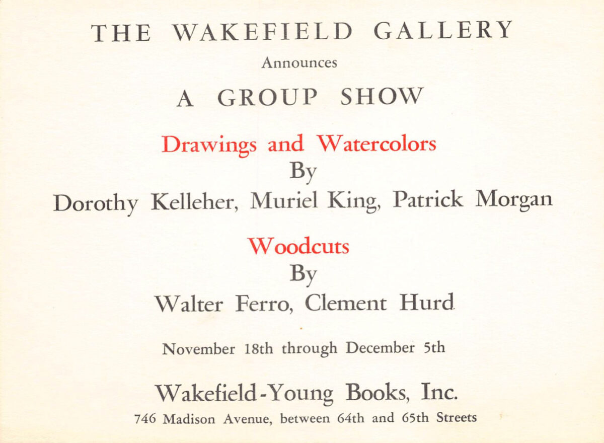 Walter Ferro exhibition material - Wakefield Gallery Group Exhibition, New York, NY